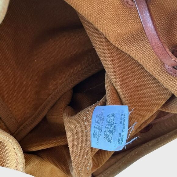 Madewell Canvas Leather Backpack Butterfly Floral Patch Drawstring Bag